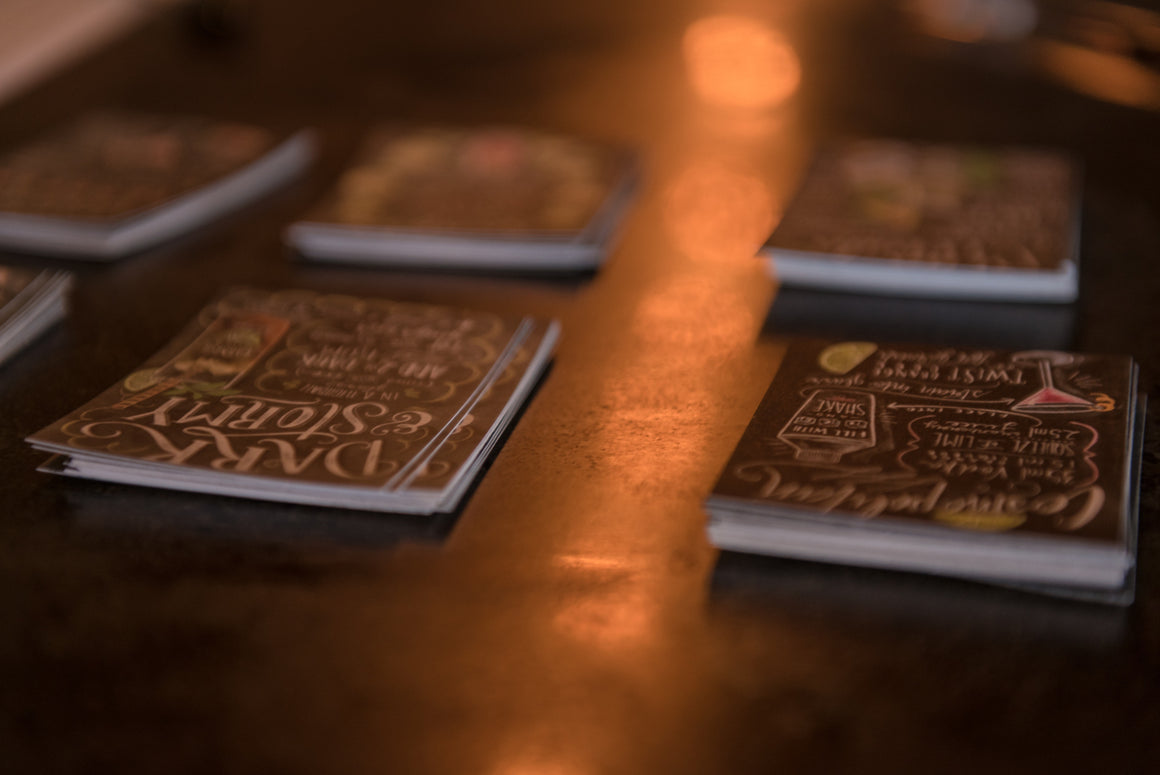 Carte cocktail personnalisée avec recette signature pour mariage