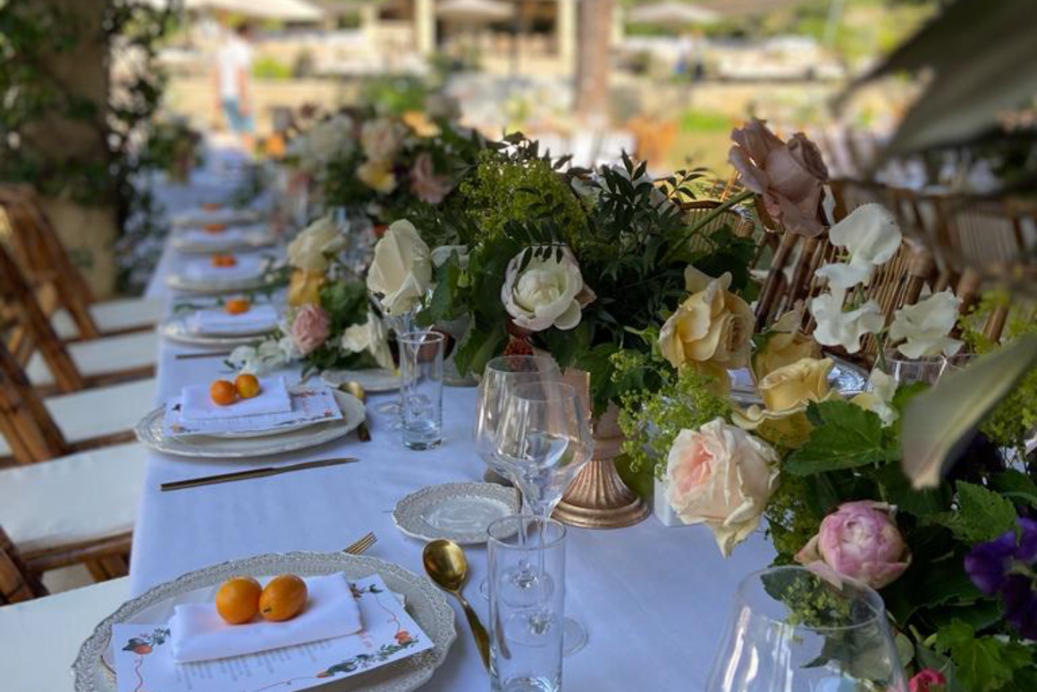 Menu personnalisé esprit Côte d'Azur pour mariage en extérieur