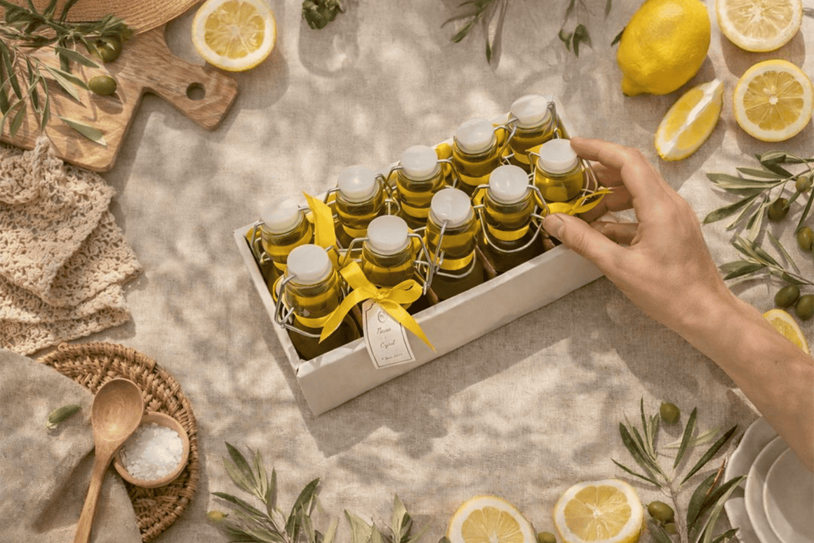 Bougie parfumée personnalisée présentée au milieu de fleurs roses, idéale comme cadeau invité pour mariage, Bar Mitsvah, Bat Mitsvah ou événement haut de gamme.