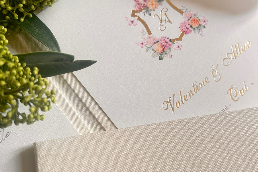 Faire-Part de Mariage Personnalisé – Pochette en Lin