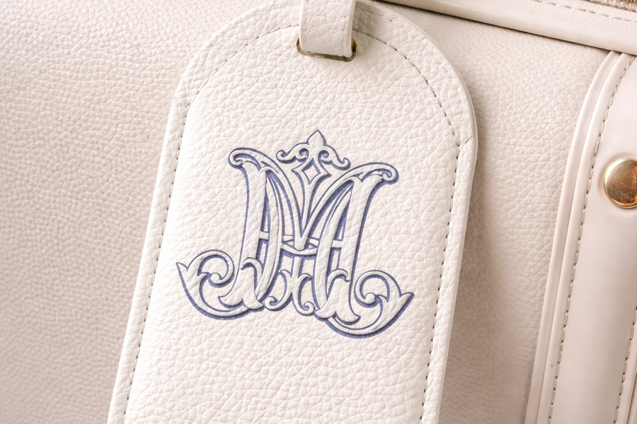 Étiquette à Bagage Personnalisée – Monogramme