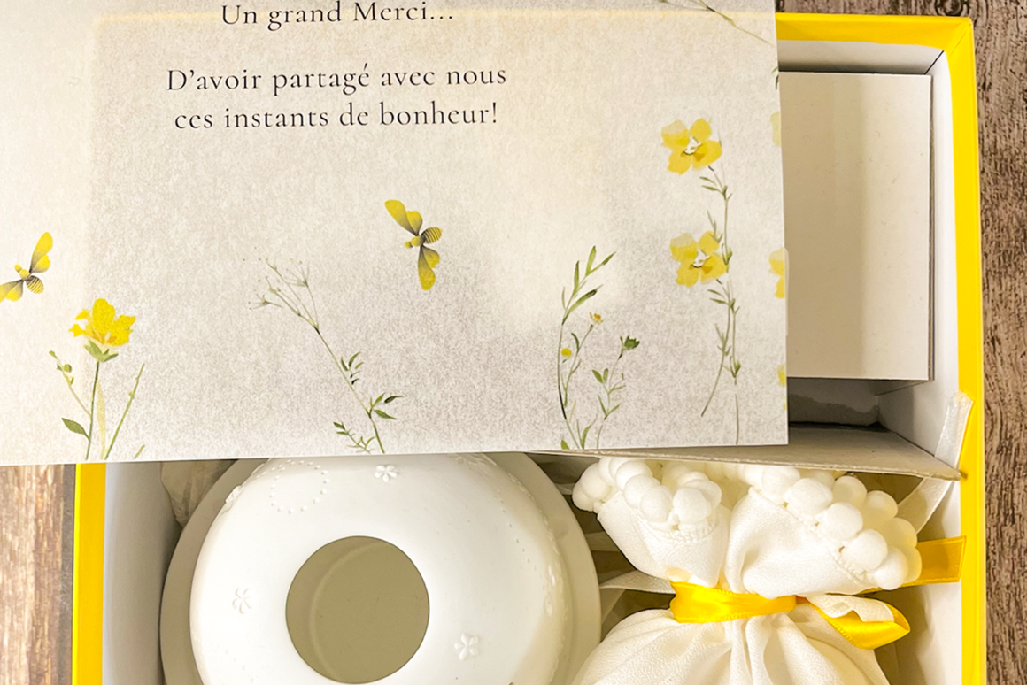 Coffret Cadeau Personnalisé – Collection Fleurs Jaunes