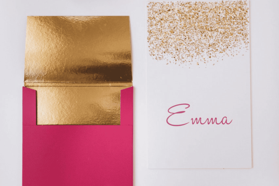 Faire-part personnalisé rose — Collection Girly