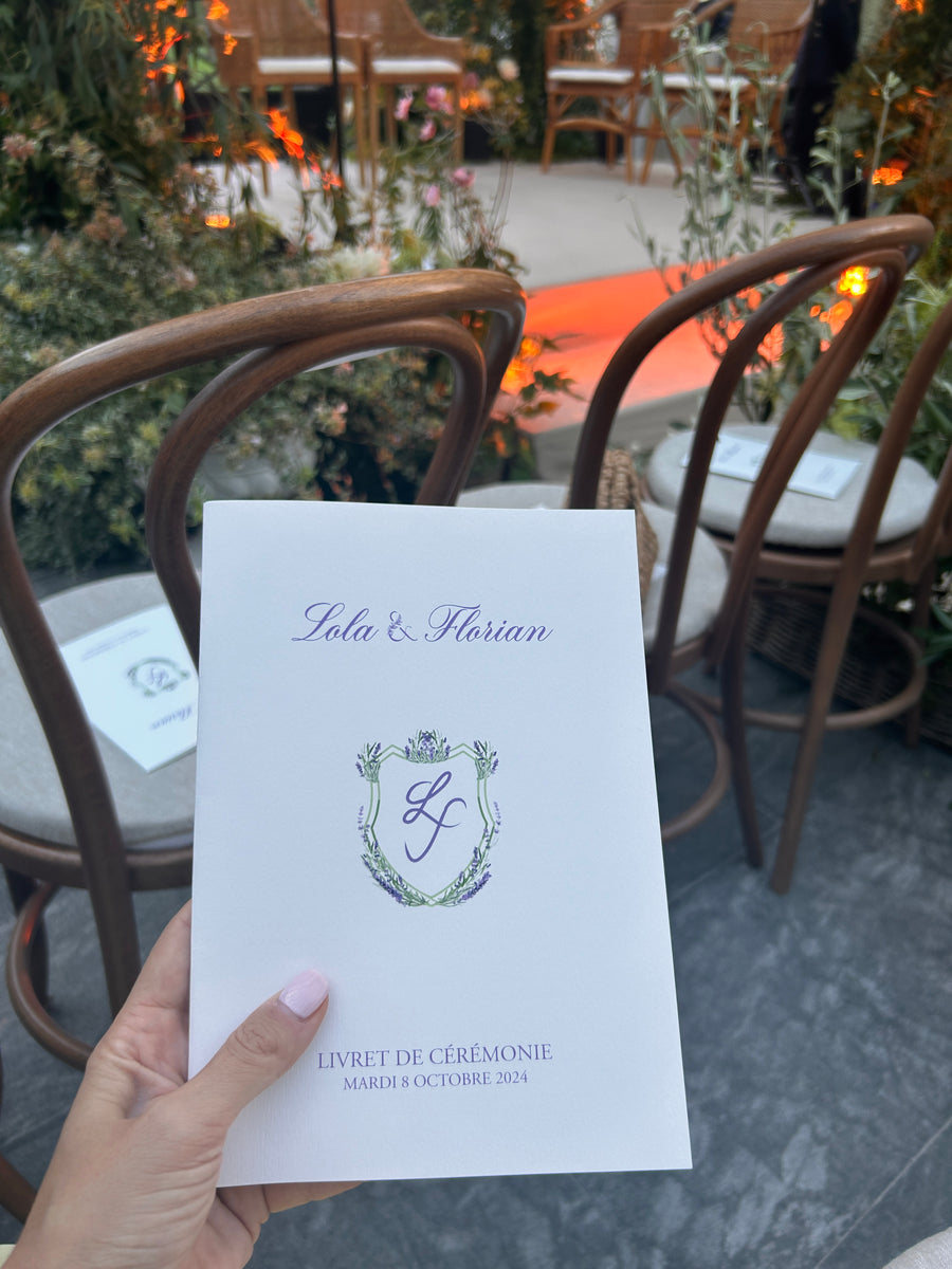 Livret de cérémonie de mariage juif personnalisé – Kiddouch & prières
