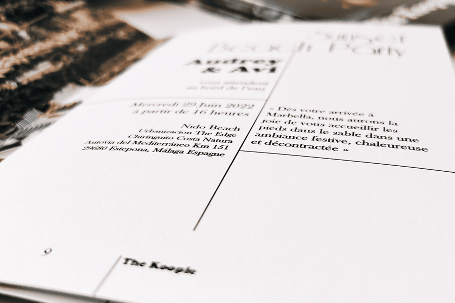 L’Invitation Magazine — Faire-part personnalisé façon couverture, création sur mesure BL Créations Paris