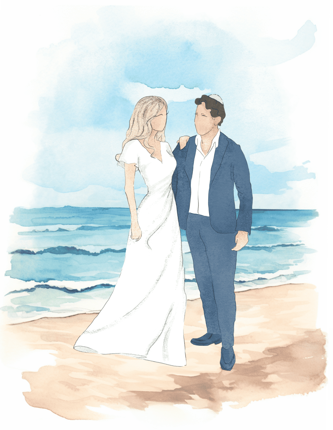 Invitation digitale personnalisée — Mariage sur la plage