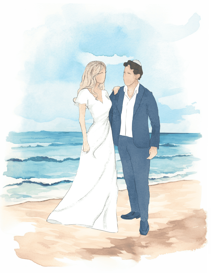 Invitation digitale personnalisée — Mariage sur la plage