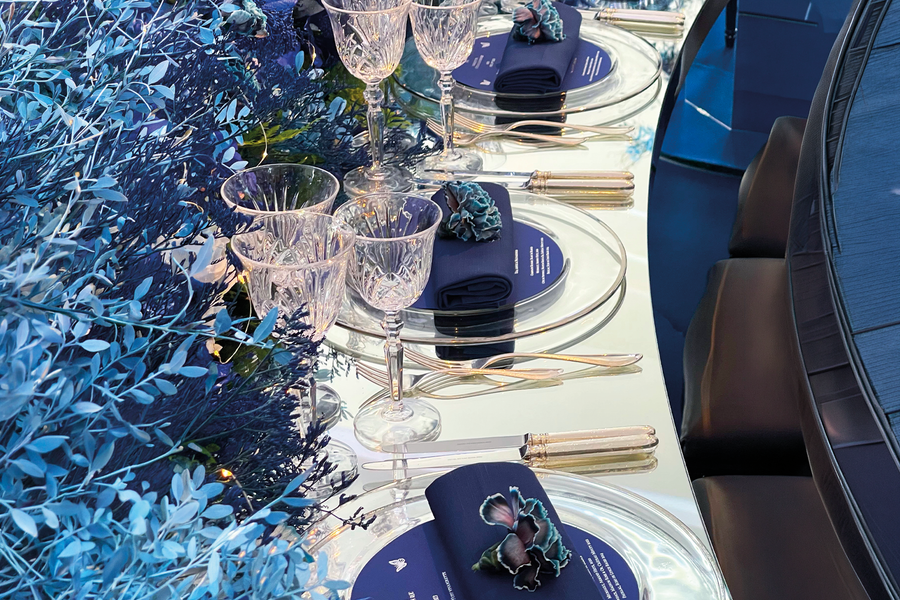 Menu Rond Personnalisé – Bleu Nuit